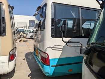 Väikebuss, Mikrobuss TOYOTA Coaster passenger bus white and blue petrol engine minivan: pilt 5