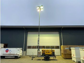 Valgustorn Atlas Copco QAS 14 Yanmar Mecc Alte Spa 16 kVA Supersilent mobiele lichtmast generatorset light tower: pilt 1