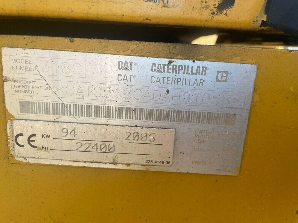Lintekskavaator CAT 318 C L Excavator Hammerline: pilt 13