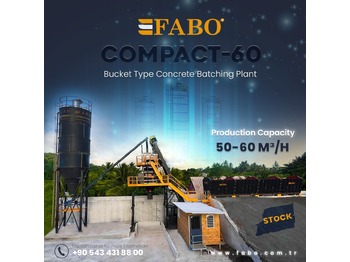 Uus Betoonitehas FABO SKIP SYSTEM CONCRETE BATCHING PLANT | 60m3/h Capacity: pilt 1