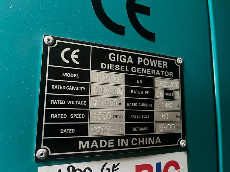 Uus Generaatorikomplekt Giga power Giga Power RT-W800GF 1000KVA silent: pilt 15