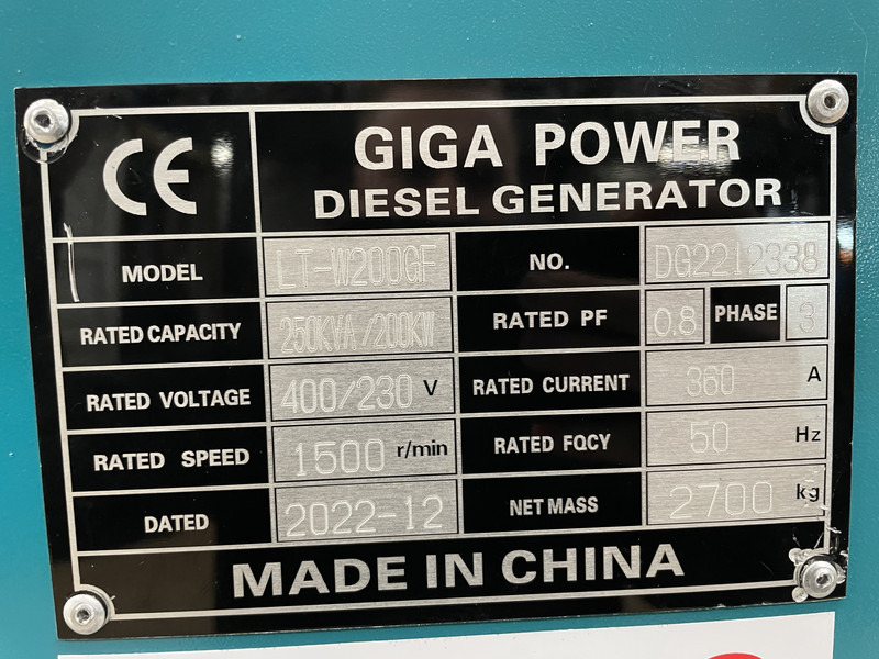 Uus Generaatorikomplekt Giga power LT-W200GF 250KVA Silent set: pilt 10