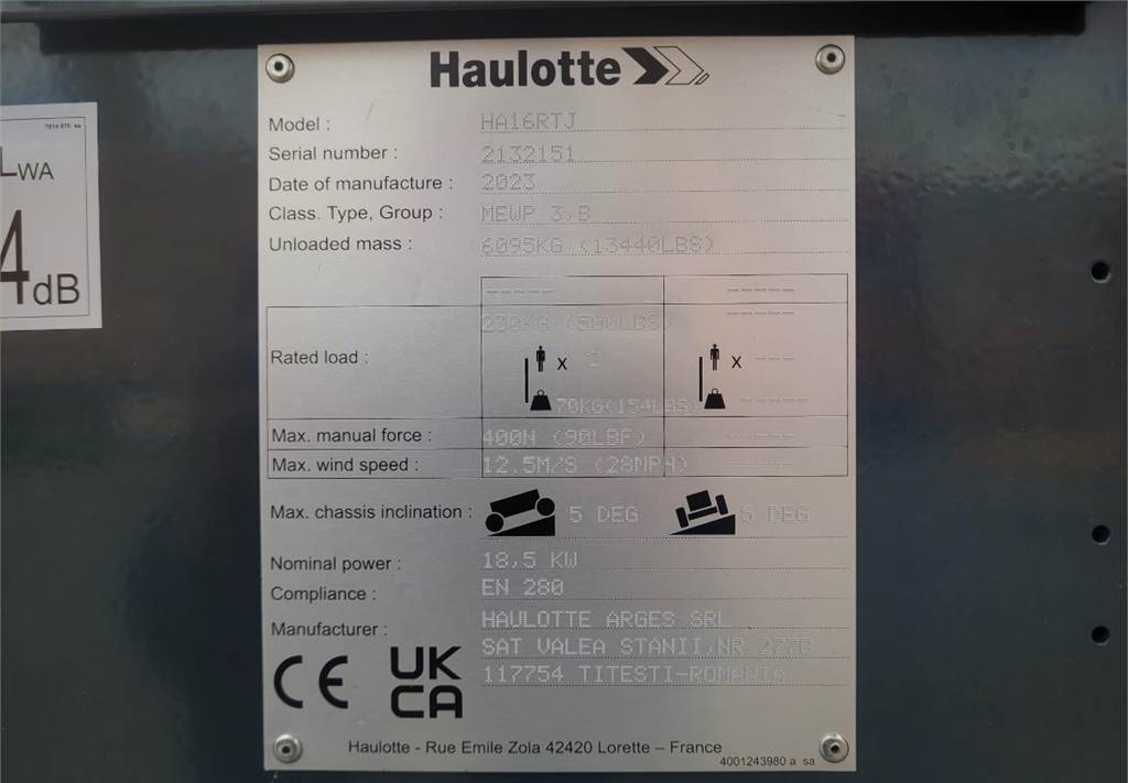 Liigendpoom Haulotte HA16RTJ Valid Inspection, *Guarantee! Diesel, 4x4x: pilt 6