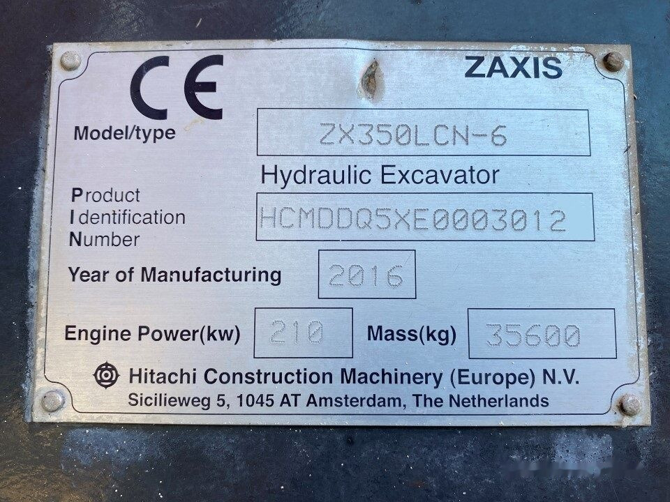 Lintekskavaator Hitachi ZX 350LCN-6: pilt 24