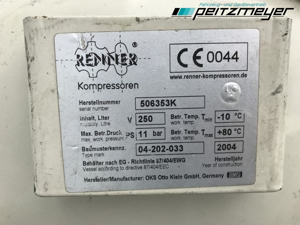 Õhukompressor Renner Kompressor RSD 7.5 10 bar / 950 L pro Min. / 7,5 KW: pilt 9