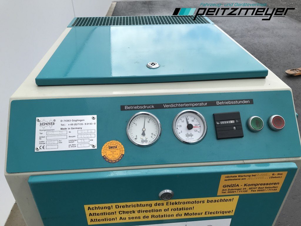 Õhukompressor Renner Kompressor RSD 7.5 10 bar / 950 L pro Min. / 7,5 KW: pilt 11