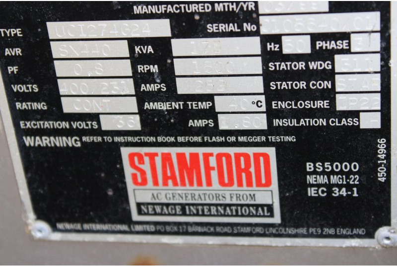 Generaatorikomplekt Stamford 3300 DAF ENGINE + 175KVA GEN: pilt 8