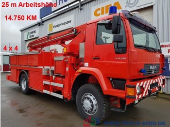 MAN 18.280 4x4 25m Steiger Montage-Dach Feuerwehr - Veoautolt tõusev platvorm