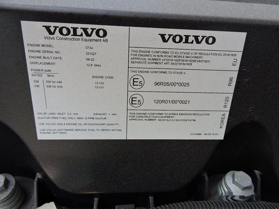 Uus Liigendkallur Volvo A40G: pilt 41