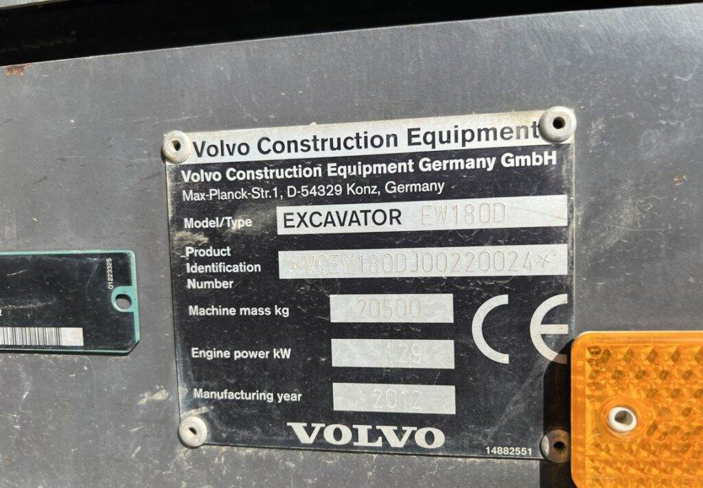 Ratastel ekskavaator Volvo EW180D: pilt 15