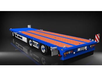 HRD 3 axle Achs light trailer drawbar ext tele  - Madal platvorm järelhaagis