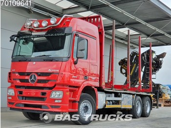 Mercedes-Benz Actros 2651 L 6X4 V8 Crane Kran Euro 5 Kesla 2112Z Retarder Big-Axle - Metsahaagis