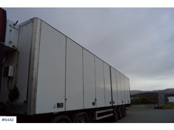  Narko 3 axle box semitrailer with side opening, heater with lttle hours rear lifter. - Furgoonpoolhaagis