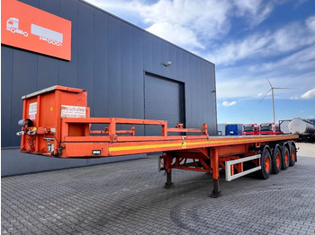 MOL 62 tons Ballast trailer, 4 axles, 2 steering axles, Belgium- trailer, 75% tyres - Platvorm/ Madelpoolhaagis