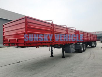 Uus Platvorm/ Madelpoolhaagis transporditavad ained lahtine mass SUNSKY 40FT drop side wall semi trailer: pilt 5