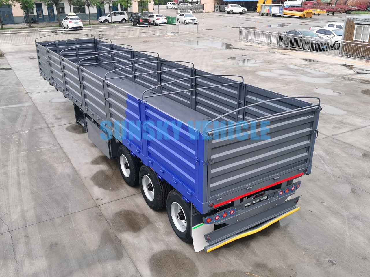 Uus Platvorm/ Madelpoolhaagis transporditavad ained lahtine mass SUNSKY 40FT drop side wall semi trailer: pilt 6
