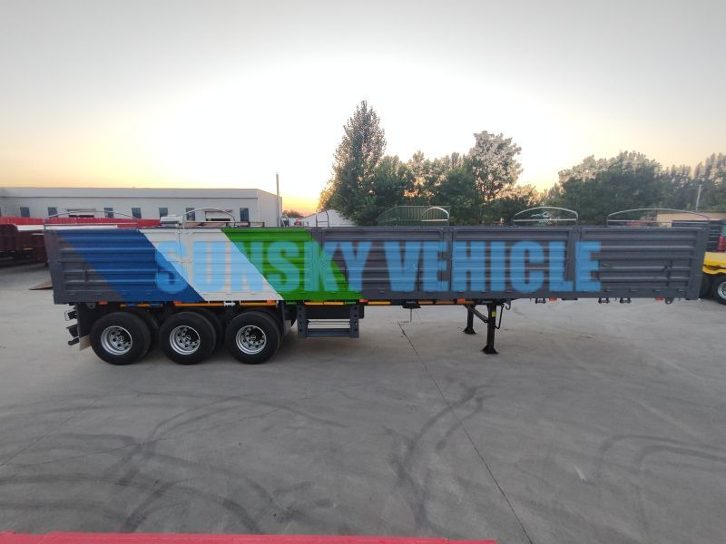 Uus Platvorm/ Madelpoolhaagis transporditavad ained lahtine mass SUNSKY 40FT drop side wall semi trailer: pilt 2