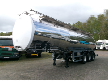 Crane Fruehauf Chemical tank inox 37.2 m3 / 1 comp + pump - Tsistern poolhaagis