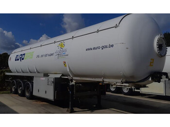 Tsistern poolhaagis Van Hool Gas trailer 54280 liters (27.1 ton) 3 assen Gas, LPG, GPL, GAZ, Propane, Butane ID 3.131.  Tankcode P25BN with counter: pilt 1