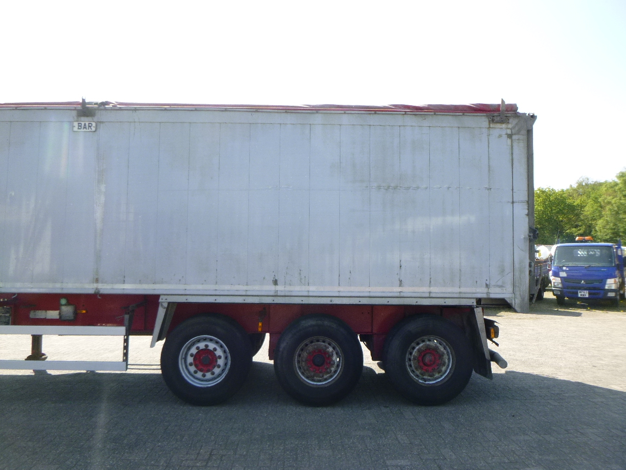 Kallur-poolhaagis Wilcox Tipper trailer alu 55 m3 + tarpaulin: pilt 5