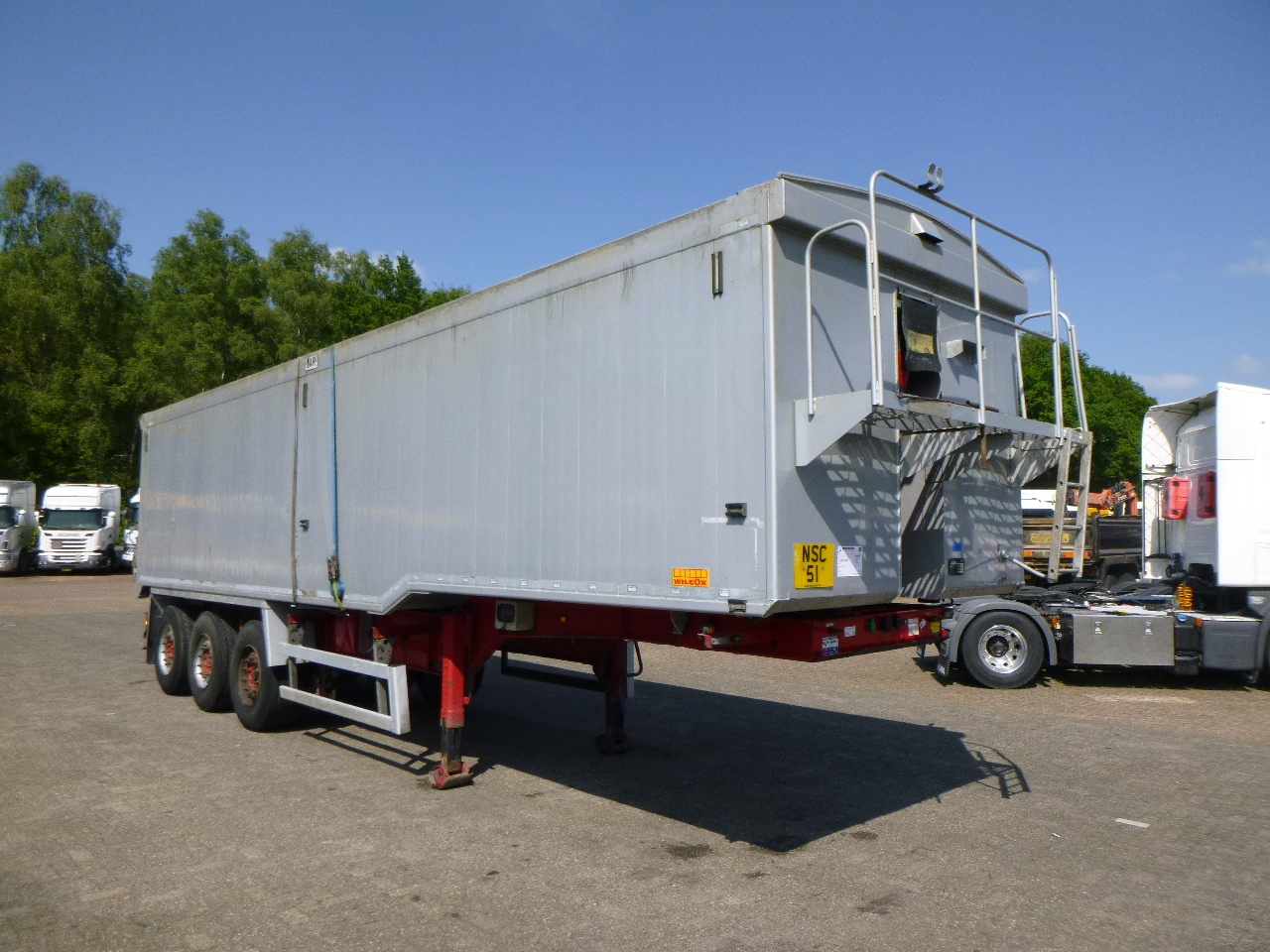 Kallur-poolhaagis Wilcox Tipper trailer alu 55 m3 + tarpaulin: pilt 2