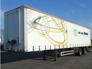Külgkardinaga poolhaagis Pacton 2 AXLES + TAILLIFT last axle steering