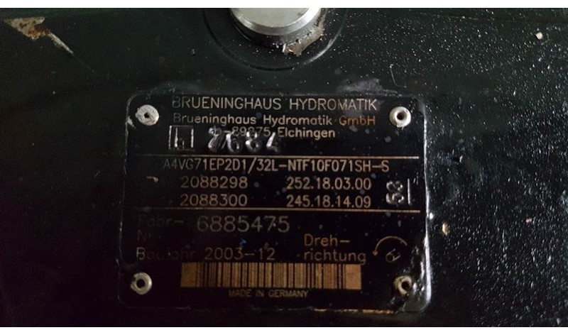 Hüdraulika Brueninghaus Hydromatik A4VG71EP2D1/32L - Drive pump/Fahrpumpe/Rijpomp: pilt 5