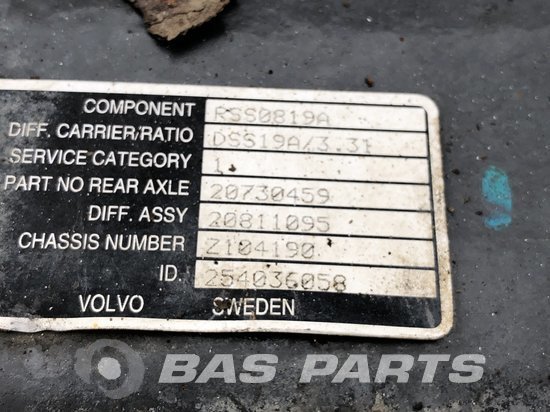 Tagatelg - Veoauto Meritor VOLVO Volvo RSS0819A Rear Axle Casing 20811996 RSS0819A: pilt 5
