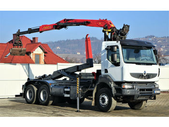 Konkstõstukiga veoauto Renault KERAX 370 DXI Abrollkipper+Kran 6x4