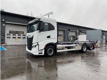 Konteinerveduk/ tõstukiga veoauto IVECO S-Way 260S57 ADR kontti auto