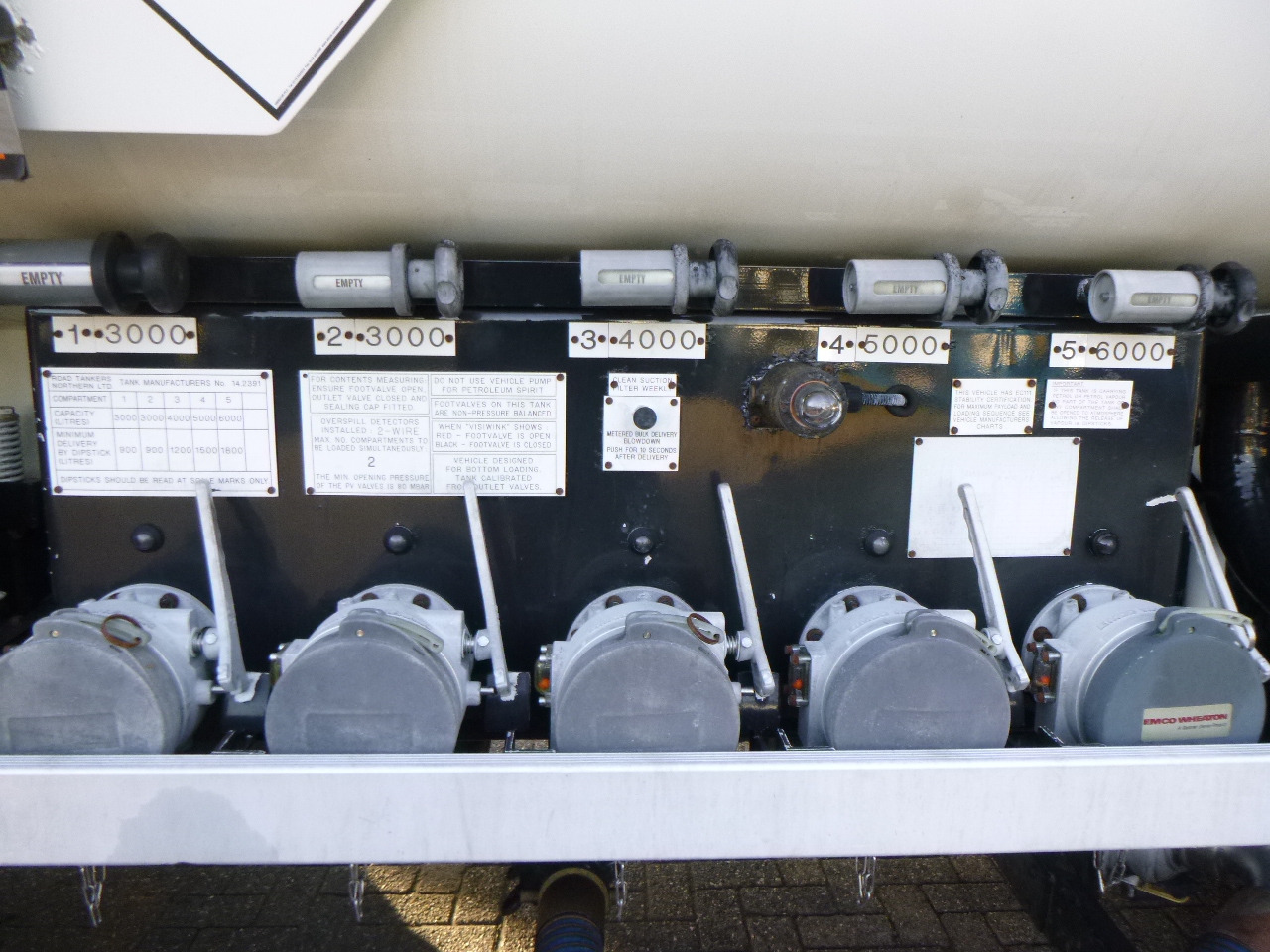 Tsisternauto transporditavad ained kütust M.A.N. TGM 26.340 6X2 RHD fuel tank 21 m3 / 5 comp: pilt 9
