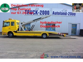 Treilerveoauto Mercedes-Benz Atego 1222 Hartmann Doppelstock 2 PKW 67.267 km: pilt 1
