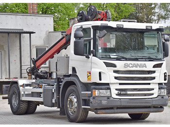 Scania P 250 * HMF 635 K2 + FUNK * TOPZUSTAND  - Kraanaga veoauto, Kabiinišassiiga veoauto: pilt 4