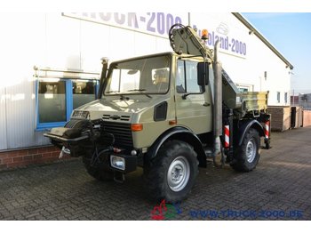 Kraanaga veoauto, Kommunaal-/ Erisõiduk Unimog U427/10 mit Atlas Kran 100.1 + HPC-Seilwinde AHK: pilt 1