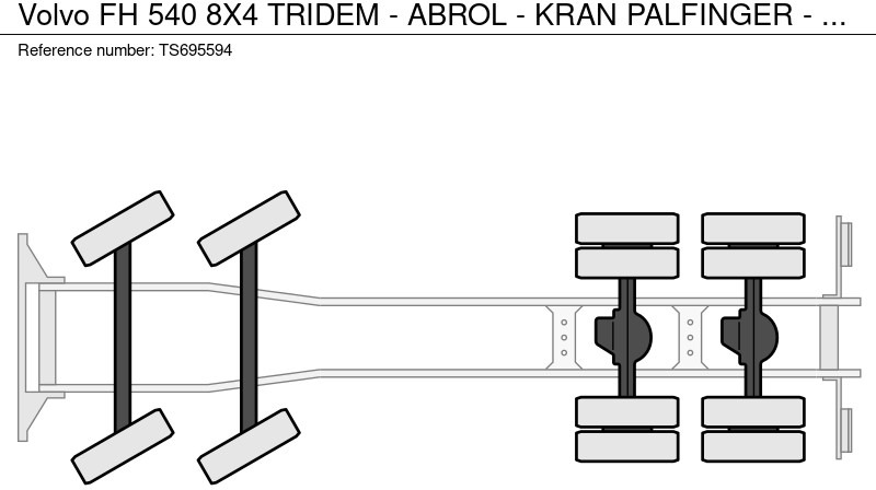 Konkstõstukiga veoauto, Kraanaga veoauto Volvo FH 540 8X4 TRIDEM - ABROL - KRAN PALFINGER - NL SHOW TRUCK: pilt 18