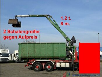  Abrollcontainer 23 m³ + Kran Hiab F 95S 1.2t 8m - Multilift konteiner: pilt 1
