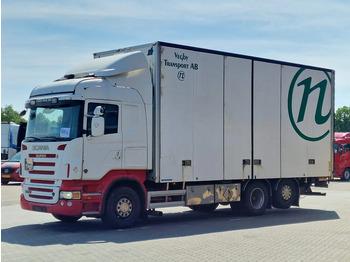 Kasti veoauto Scania R500 V8 Highline 6x2*4 - Box with side doors - Loadlift - Manual gearbox with retarder - Full air - Steering axle: pilt 3