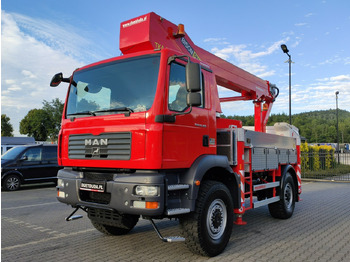 Veoautolt tõusev platvorm MAN TGM 18.280 4x4 Zwyżka Bison Palfinger TKA 28 Podnośnik Koszowy: pilt 4