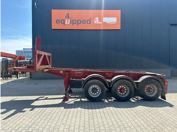 Konteinerveduk/ Tõstukiga poolhaagis Van Hool 3 AXLE 20FT TIPPING-CHASSIS, BPW + disc, liftaxle, steering axle, BROKEN HYVA-CYLINDER: pilt 2