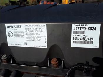 Mootor - Veoauto Renault DXI13 480 EURO 5 EEV truck: pilt 2 Mootor - Veoauto Renault DXI13 480 EURO 5 EEV truck: pilt 2