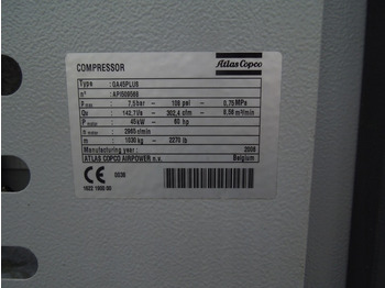 Õhukompressor ATLAS COPCO GA45plus: pilt 3