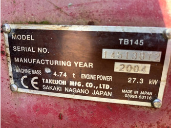 Lintekskavaator Takeuchi TB 145 Dismantled. Only spare parts: pilt 2