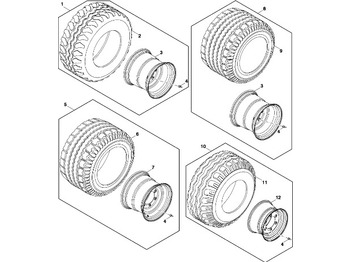 Komplektne ratas JOHN DEERE