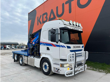 Madelveok/ Platvormveok, Kraanaga veoauto Scania G 490 6x2 HMF 5020 K6 + JIB / RETARDER: pilt 4
