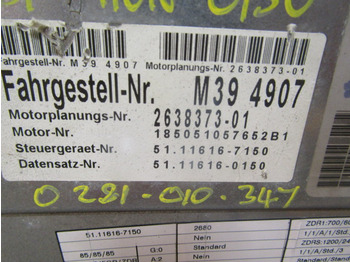 Mootori juhtimisseade - Veoauto MAN 280 ECM ENGINE ECU MAN P/NO 51.11616.0150: pilt 2
