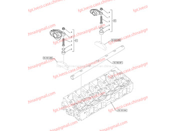 Mootor ja varuosad - Veoauto FPT IVECO CASE Cursor9 Euro 6 F2CFE612 A/B/D F2CFE614A*B041/F2CGE614F*V004 5802431166 Exhaust Rocker Arm504165682 5801632261: pilt 2