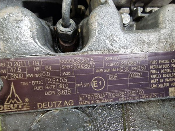 Mootor - Ehitusmasinad Deutz D2011 L04 Engine (Plant): pilt 3