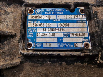 Käigukast ZF Astronic 12AS1210TO Gearbox: pilt 2