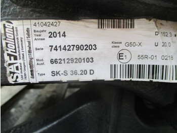 Sidurattad - Veoauto SAF G 50-X D 152.3 TYPE SK-S 36.20D G 50-X D 152.3 TYPE SK-S 36.20D SAF HOLLAND KOM VAN IVECI HI WAY EURO 6: pilt 5