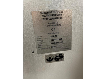 Trükimasin Heidelberg steel VFZ-52 H four-part folding unit: pilt 3